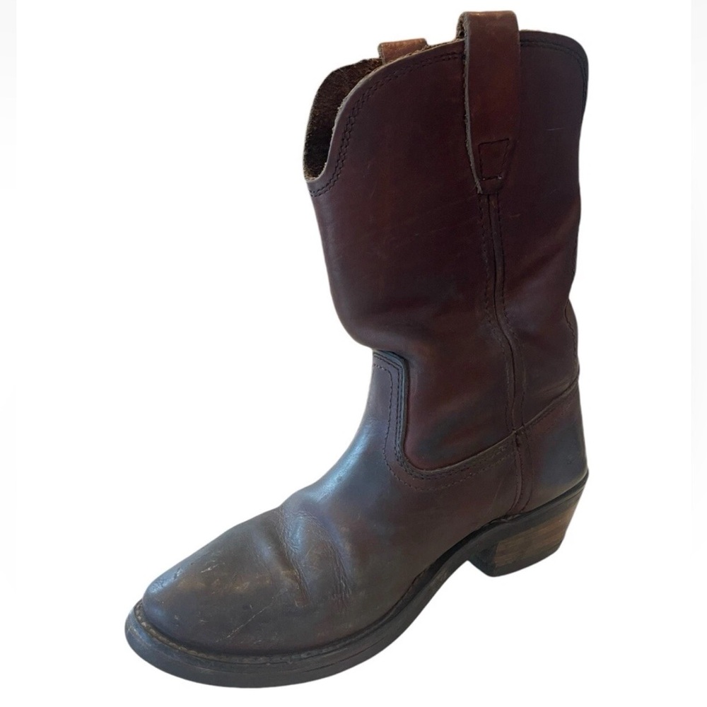 Ad-tec Men’s Boots Brown Leather Western Work Boots Oil Resistant Size 7